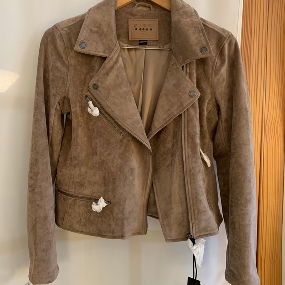 Blank NYC Jackets & Blazers - BLANK NYC Faux Suede Moto Jacket